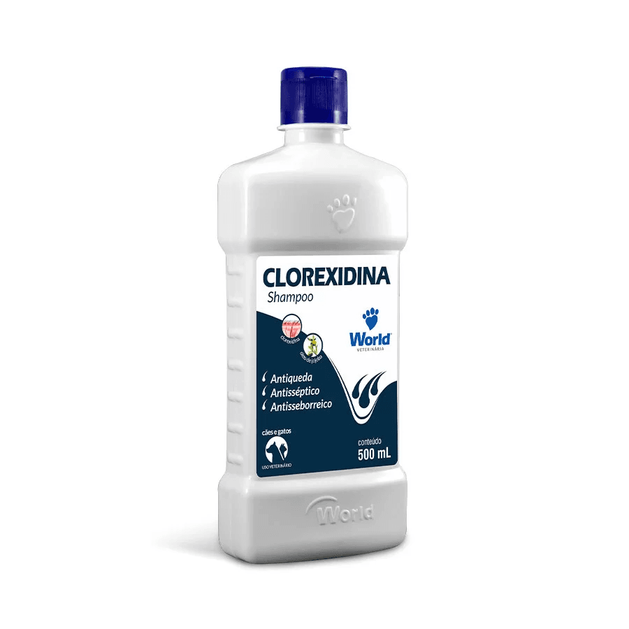 Shampoo Clorexidina World Para Cães e Gatos 500ml